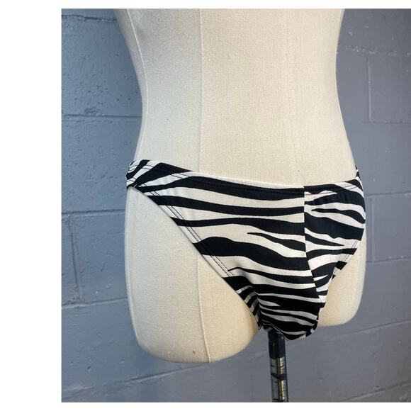 Men's Zebra Print Thong Underwear Pointed Structured Men's Lingerie One Size - Picture 6 of 11